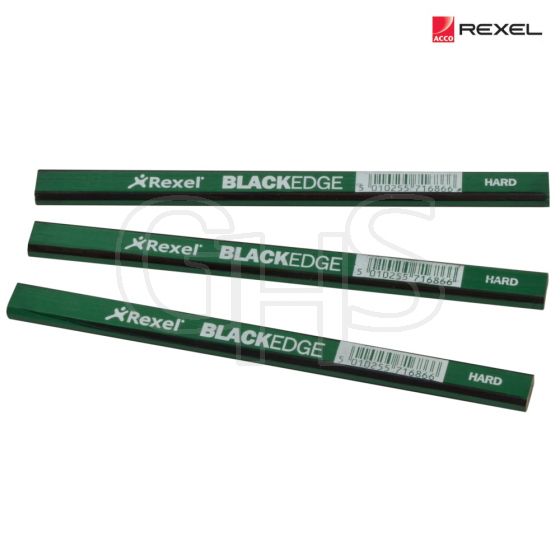 Blackedge Carpenters Pencils - Green / Hard Card of 12 - 34332
