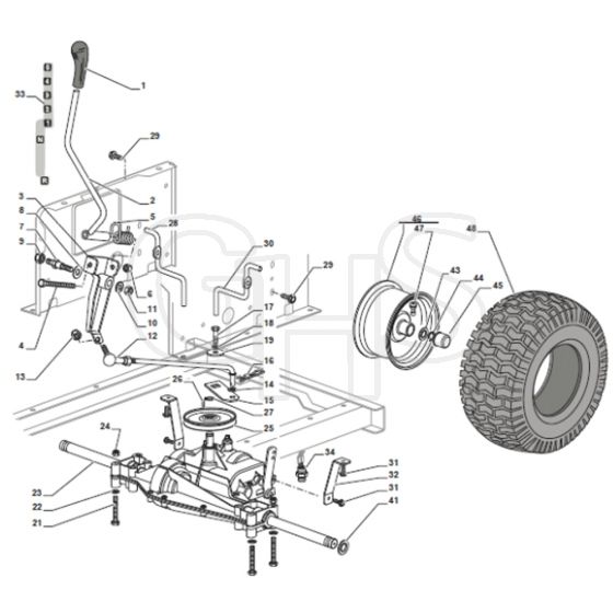 Cobra BT84B - Tractor Brake and Gearbox Control Diagram