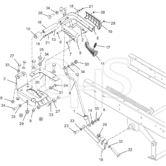 Countax C40 - From 25-03-2019 - 17 Deck Lift Handle