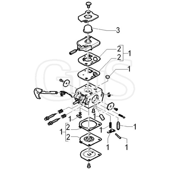 McCulloch CABRIO PLUS 257 B - 2007-01 - Carburettor (1) Parts Diagram