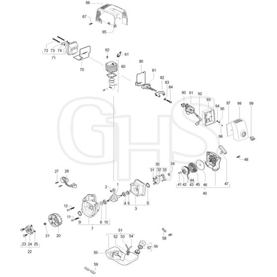 McCulloch CABRIO PLUS 407 B PREFIX 02 - 2007-01 - Engine Parts Diagram