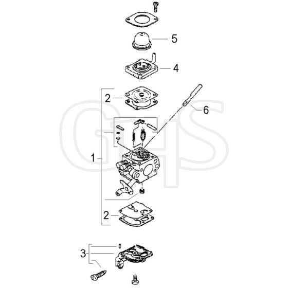 McCulloch CABRIO PLUS 467 L - 2007-01 - Carburettor (1) Parts Diagram
