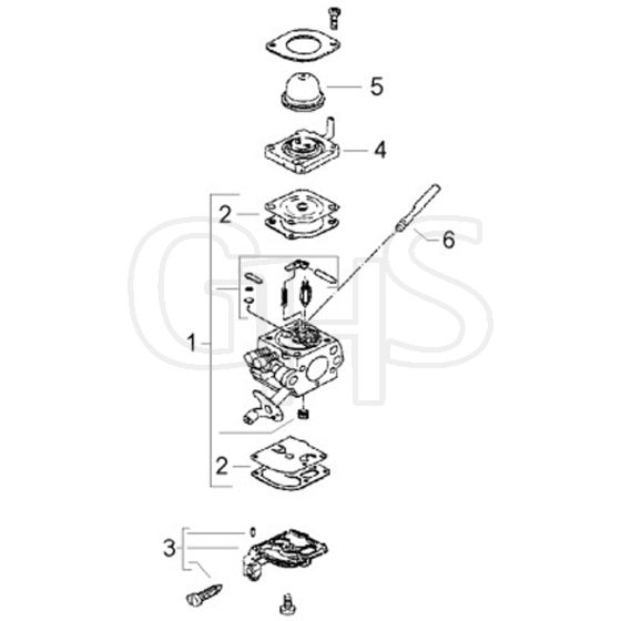 McCulloch CABRIO PLUS 497 B PREFIX 02 - 2007-01 - Carburettor (2) Parts Diagram