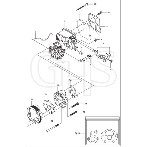 McCulloch CS340 - 967326201 - 2014-10 - Carburetor & Air Filter Parts Diagram