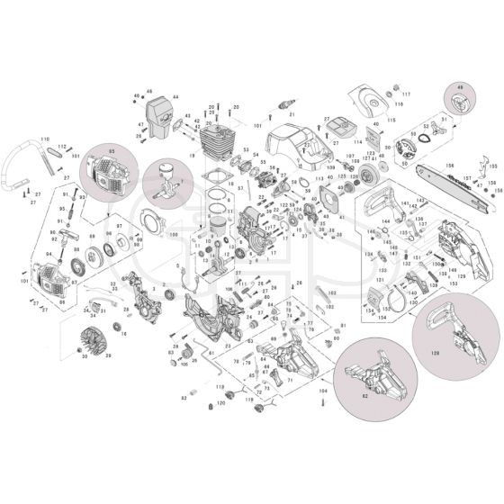Cobra CS420 - Chainsaw Aug 2016 Main Diagram