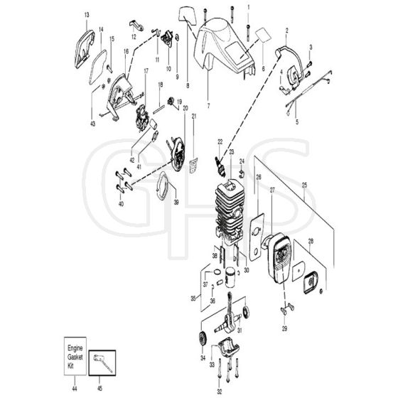 McCulloch CS420T - 2012-07 - Engine Parts Diagram