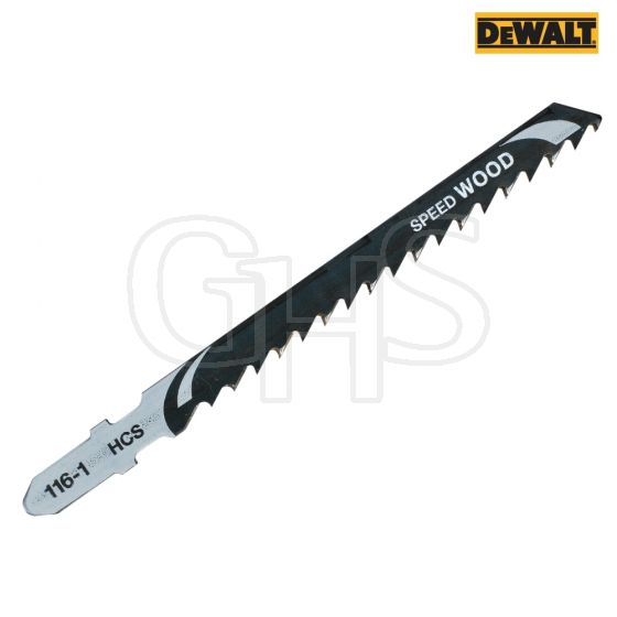 DeWalt Jigsaw Blades for Wood T Shank HCS T144D Pack of 5- DT2166-QZ