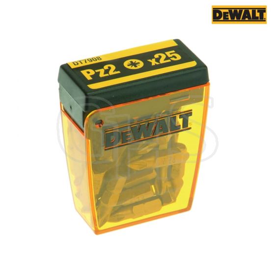 DeWalt DT7908 Torsion Pozidrive Bits PZ2 25mm Flip Box of 25- DT7908-QZ
