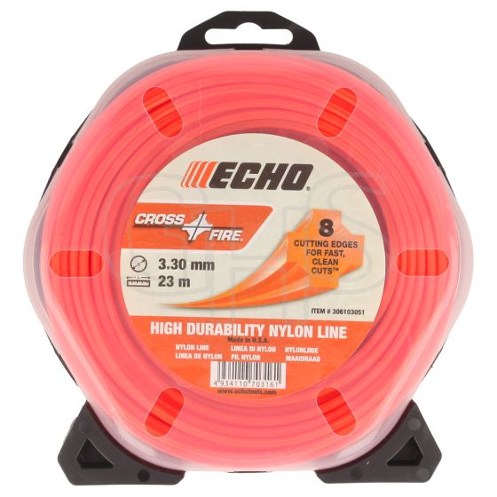 Genuine Echo Cross Fire 3.3mm x 23m Strimmer Line (8 Cutting Edges) - 306103051