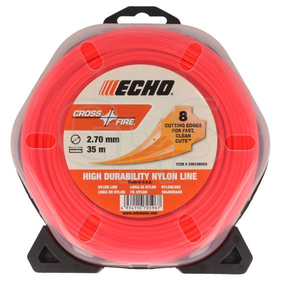 Genuine Echo Cross Fire 2.7mm x 35m Strimmer Line (8 Cutting Edges) - 306106050