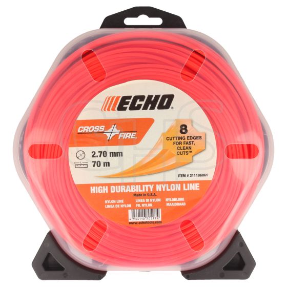 Genuine Echo Cross Fire 2.7mm x 70m Strimmer Line (8 Cutting Edges) - 311106061