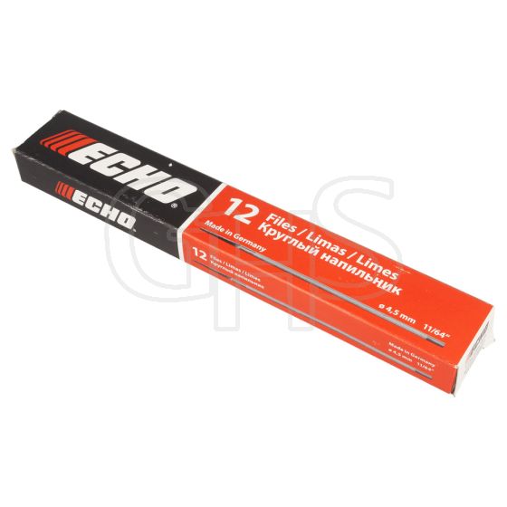 Genuine Echo 11/64" (4.5mm) Chainsaw Chain Files, Box of 12 - 999-888-017-21