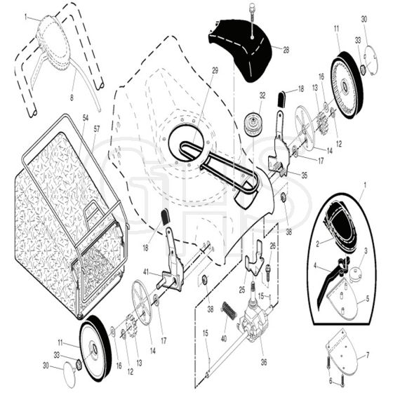 McCulloch EDITION 1 - 96141023402 - 2010-11 - Drive Parts Diagram