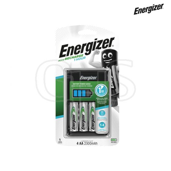 Energizer 1 Hour Charger + 4 x AA 2300 mAh Batteries - S623
