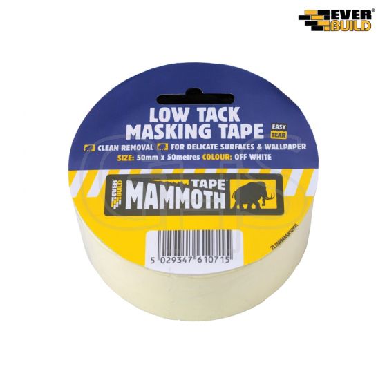 Everbuild Low Tack Masking Tape 50mm x 25m - 2LOWMASK50