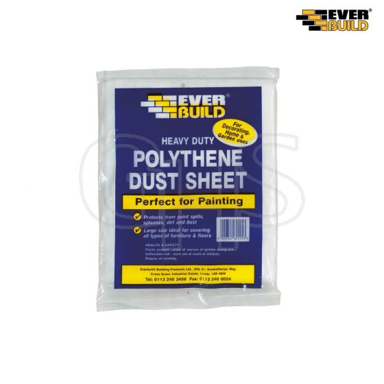 Everbuild Polythene Dust Sheet 3.6 x 2.7m - POLYDUST