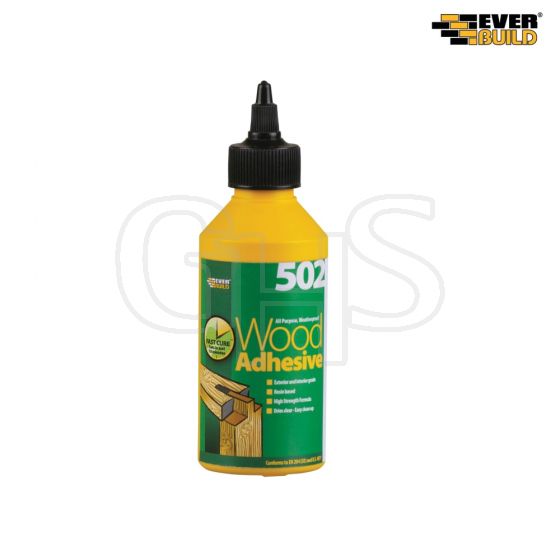 Everbuild 502 All Purpose Weatherproof Wood Adhesive 250ml - WOODBOT250