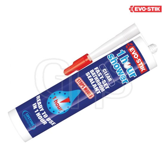 Evo-Stik 1 Hour Shower Sealant Clear 310ml - 30812827