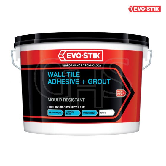 Evo-Stik Mould Resistant Wall Tile Adhesive & Grout 2.5 Litre - 30812623