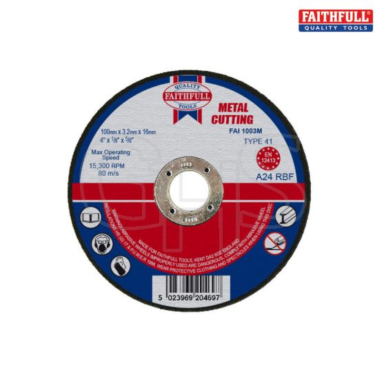 Cut Off Disc for Metal 100 x 3.2 x 16mm
