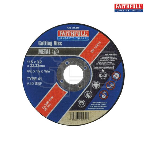 Cut Off Disc for Metal 115 x 3.2 x 22mm