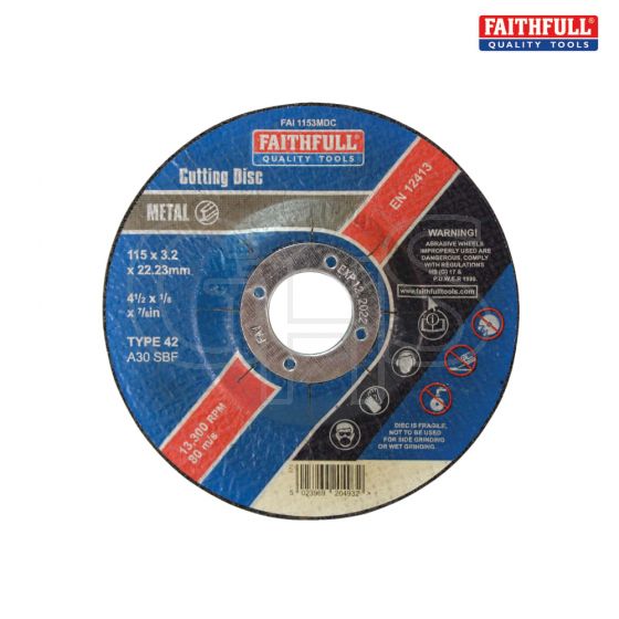 Cut Off Disc for Metal Depressed Centre 115 x 3.2mm x 22mm