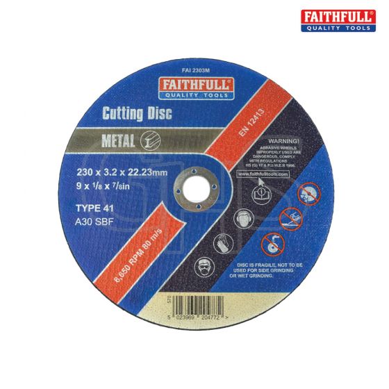Cut Off Disc for Metal 230 x 3.2 x 22mm