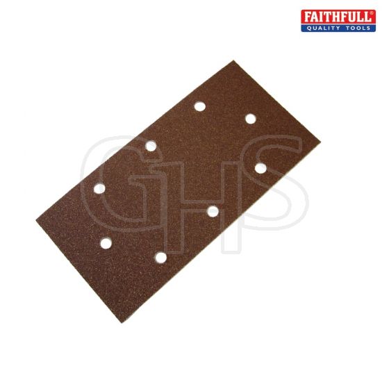 Faithfull 1/3 Sanding Sheet Red B/D Perforated Assorted (Pack of 5)