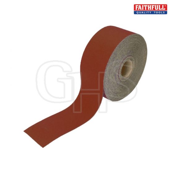 Aluminium Oxide Sanding Paper Roll Red Heavy-Duty 115mm x 50m 40g