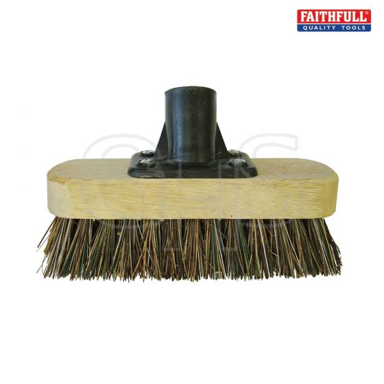 Faithfull Deck Scrub Broom Head 175mm (7in) Threaded Socket - PA10016N