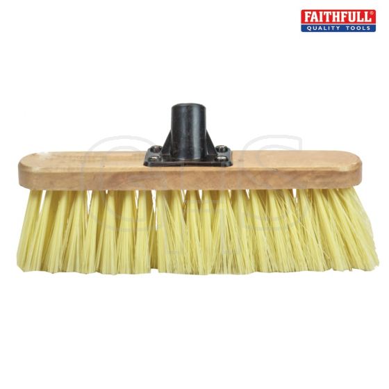 Faithfull Broom Head Soft Cream PVC Bristle 300mm (12in) Threaded Socket - PSS991VCFA