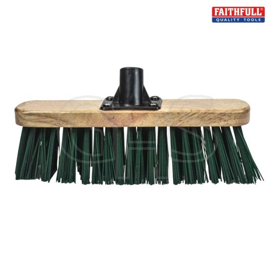 Faithfull Broom Head Stiff Green 300mm (12in) Threaded Socket - PSS453VGFA