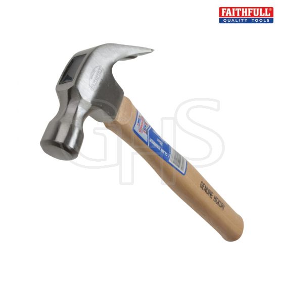 Faithfull Claw Hammer Hickory Shaft 567g (20oz) - FA054-20SH