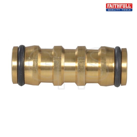 Faithfull Brass Two Way Hose Coupling 12.5mm (1/2in) - SB3008