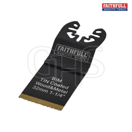Faithfull Multi-Functional Tool Bi-Metal Flush Cut TiN Coated Blade 32mm - M0010029P