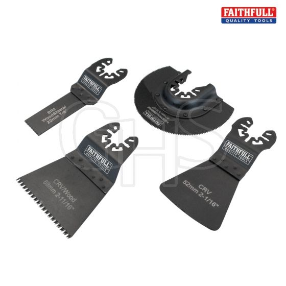 Faithfull Multi-Function Tool Flooring Blade Set of 4 - M0010105