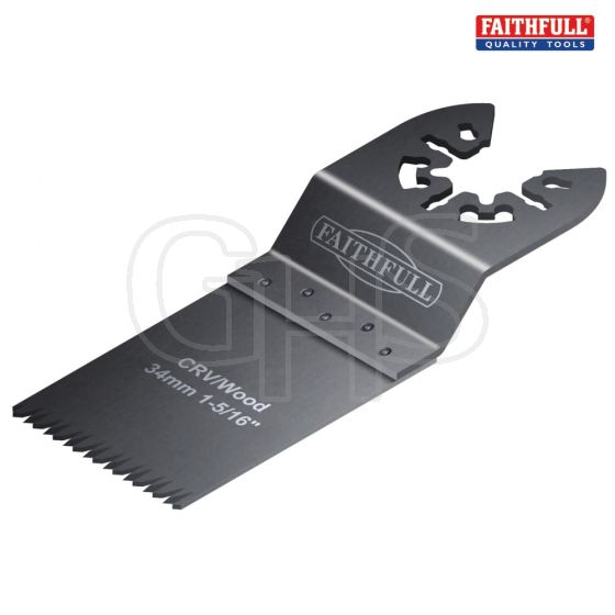 Faithfull Multi-Functional Tool CRV Flush Cut Wood Blade Side Set 34mm - M0010027