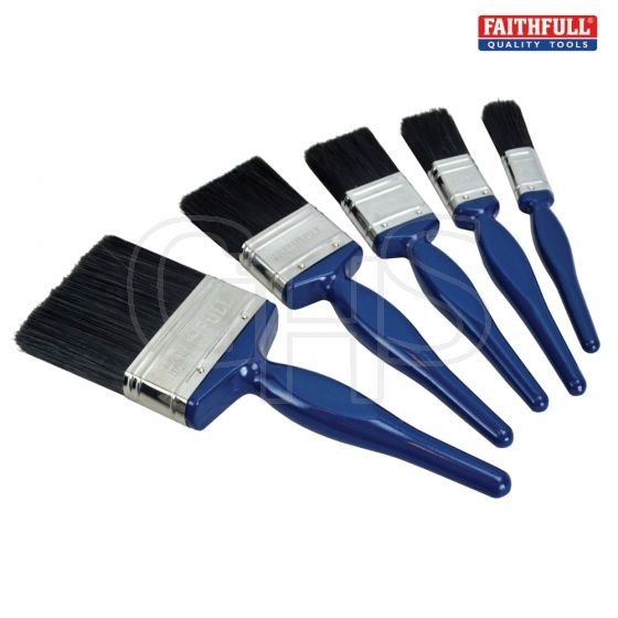 Faithfull Utility Paint Brush, Set of 5