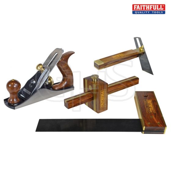 Plane & Woodworking Set of 4