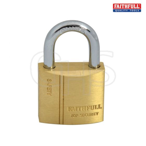 Faithfull Brass Padlock 30mm 3 Keys - BC0430
