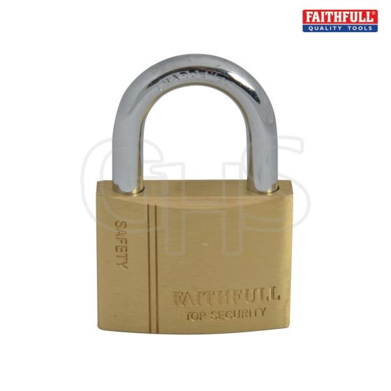 Faithfull Brass Padlock 50mm 3 Keys - BC0450