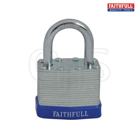 Faithfull Laminated Steel Padlock 40mm 3 Keys - QC0140