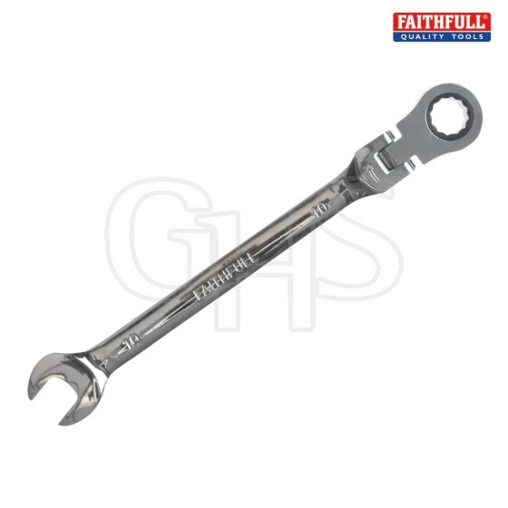 Faithfull Ratchet Combination Spanner Flex Head CV 10mm - SJW6110