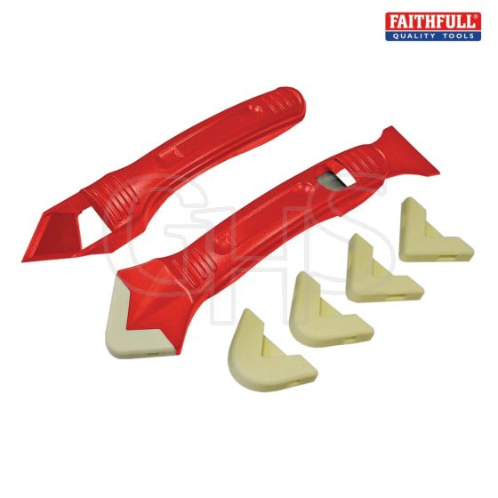 Faithfull Slicone Scraper Kit Two Piece - 9841736