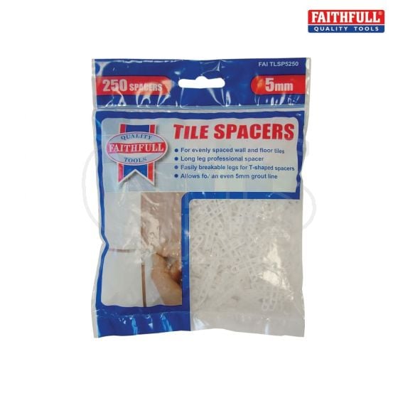 Faithfull Tile Spacer Long Leg 5mm Bag of 250 - 5-250