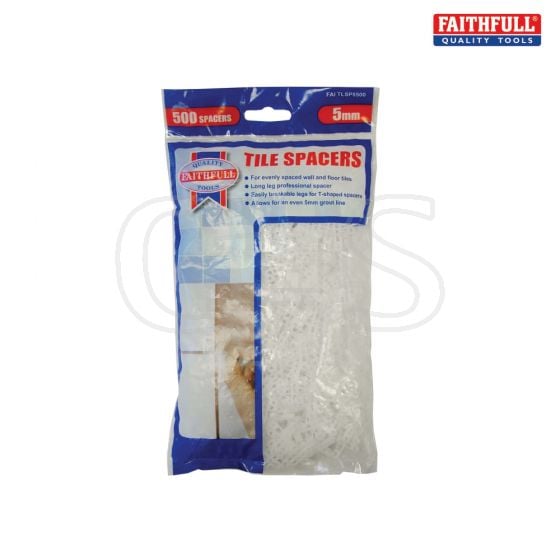Faithfull Tile Spacer Long Leg 5mm Bag of 500 - 5-500