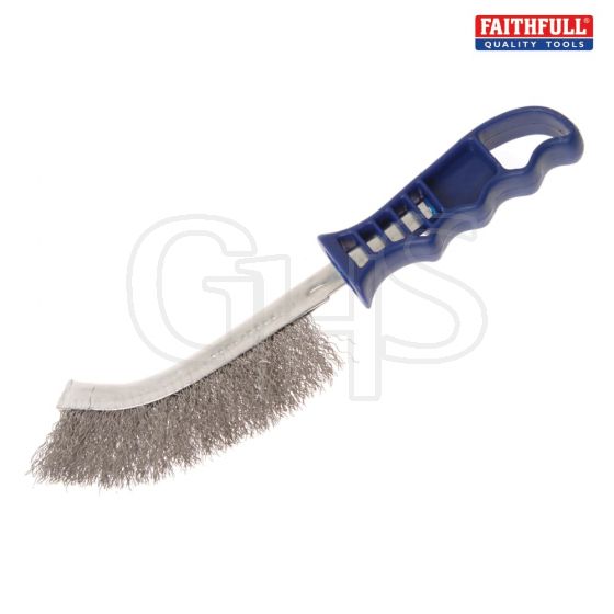 Faithfull Wire Scratch Brush Stainless Steel Blue Handle - 17430001
