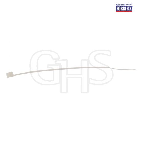 Forgefix Cable Tie Natural / Clear 4.6 x 200mm Box 100 - CT200N