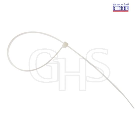 Forgefix Cable Tie Natural / Clear 4.8 x 368mm Box 100 - CT36848N