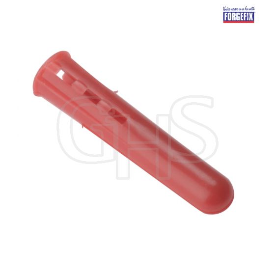 Forgefix Plastic Wall Plugs Red No.6-8 Box 1000 - EXP3